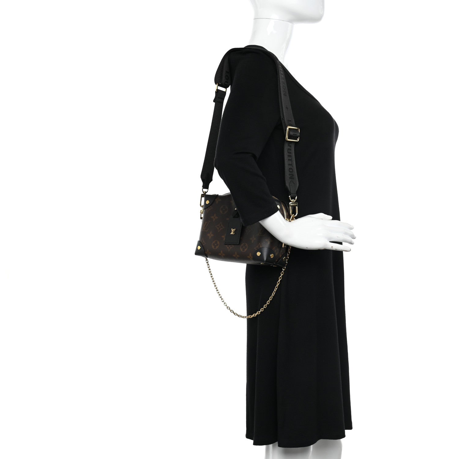 Louis Vuitton Monogram Petite Malle Souple Black 2 of 10