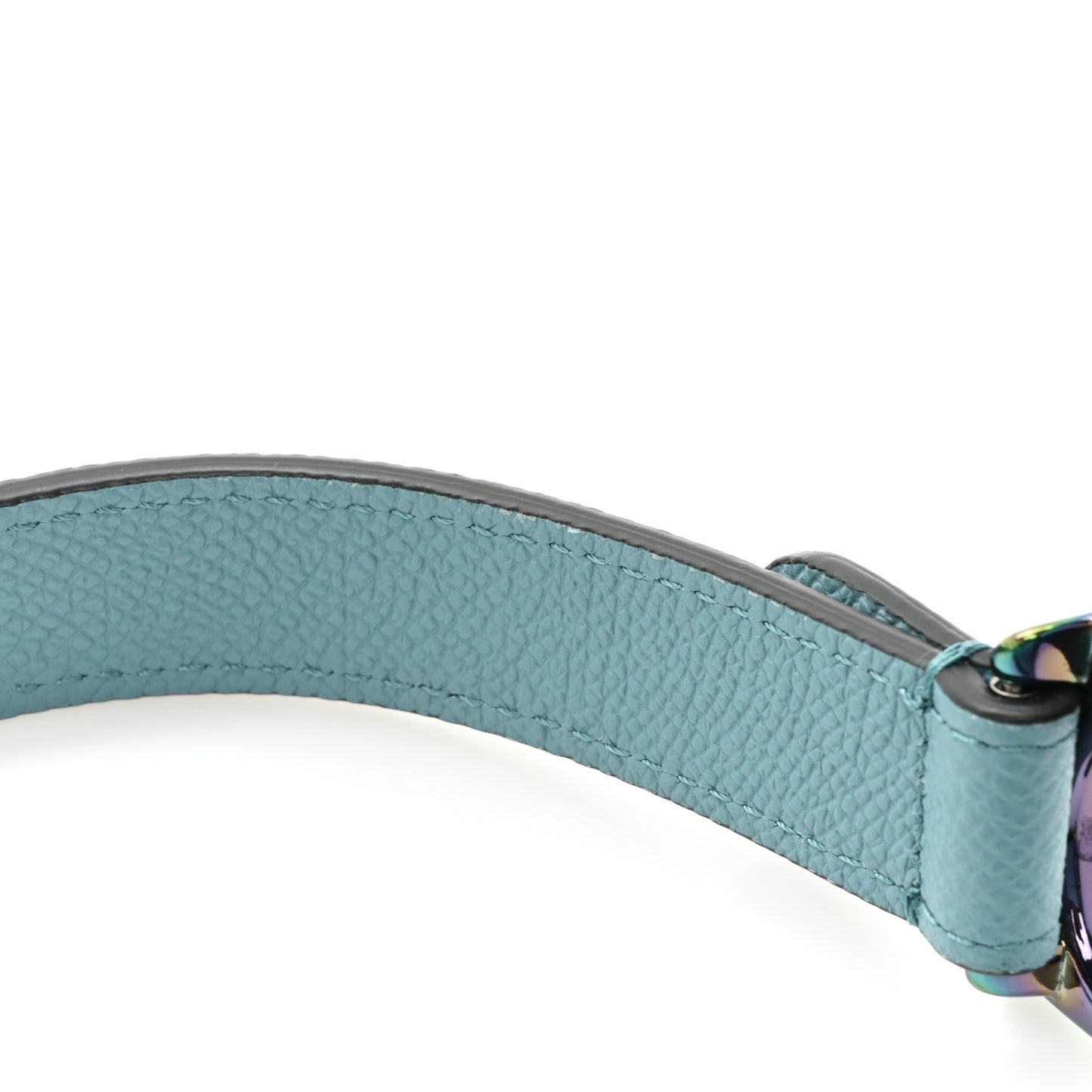 Grained Calfskin Saddle Bag Azure Blue