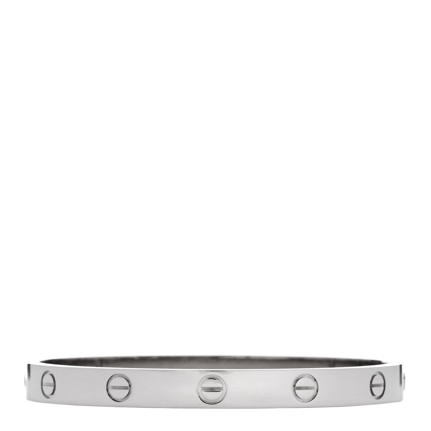 Cartier 18K White Gold LOVE Bracelet 17 2 of 9