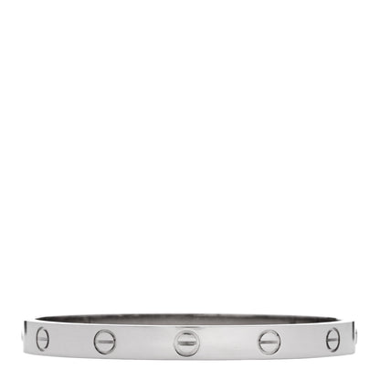 Cartier 18K White Gold LOVE Bracelet 17 2 of 9