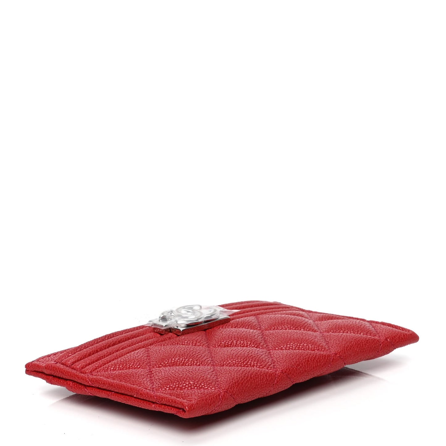 Caviar Quilted Boy Card Holder Red