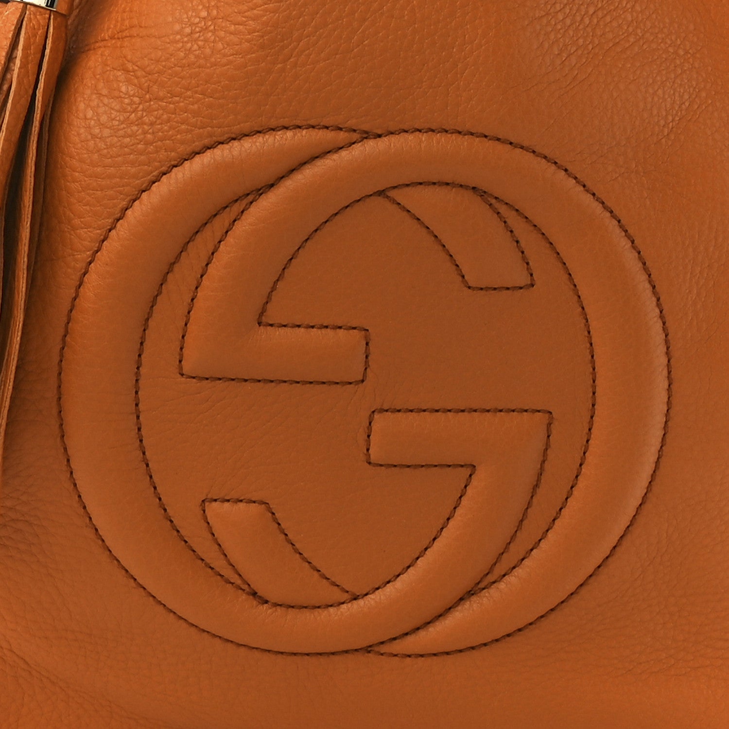 Gucci Pebbled Calfskin Medium Soho Shoulder Bag Curcuma 9 of 12