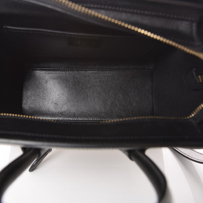 Celine Bullhide Calfskin Nubuck Bi-Color Nano Luggage Black White 5 of 11