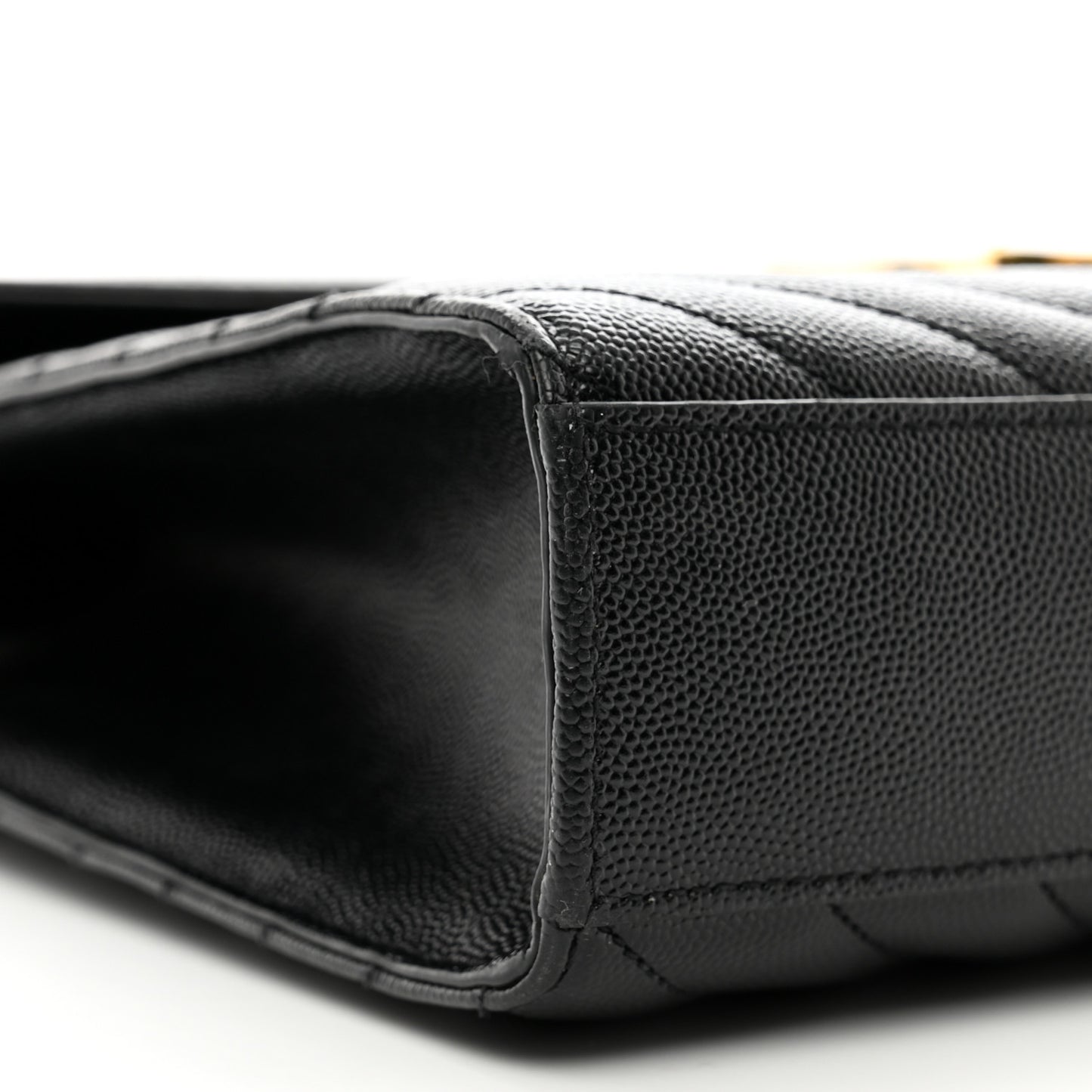 Grain De Poudre Matelasse Chevron Large Monogram Satchel Black