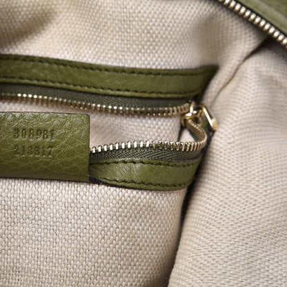 Gucci Pebbled Calfskin Medium Soho Chain Hobo Green 8 of 12