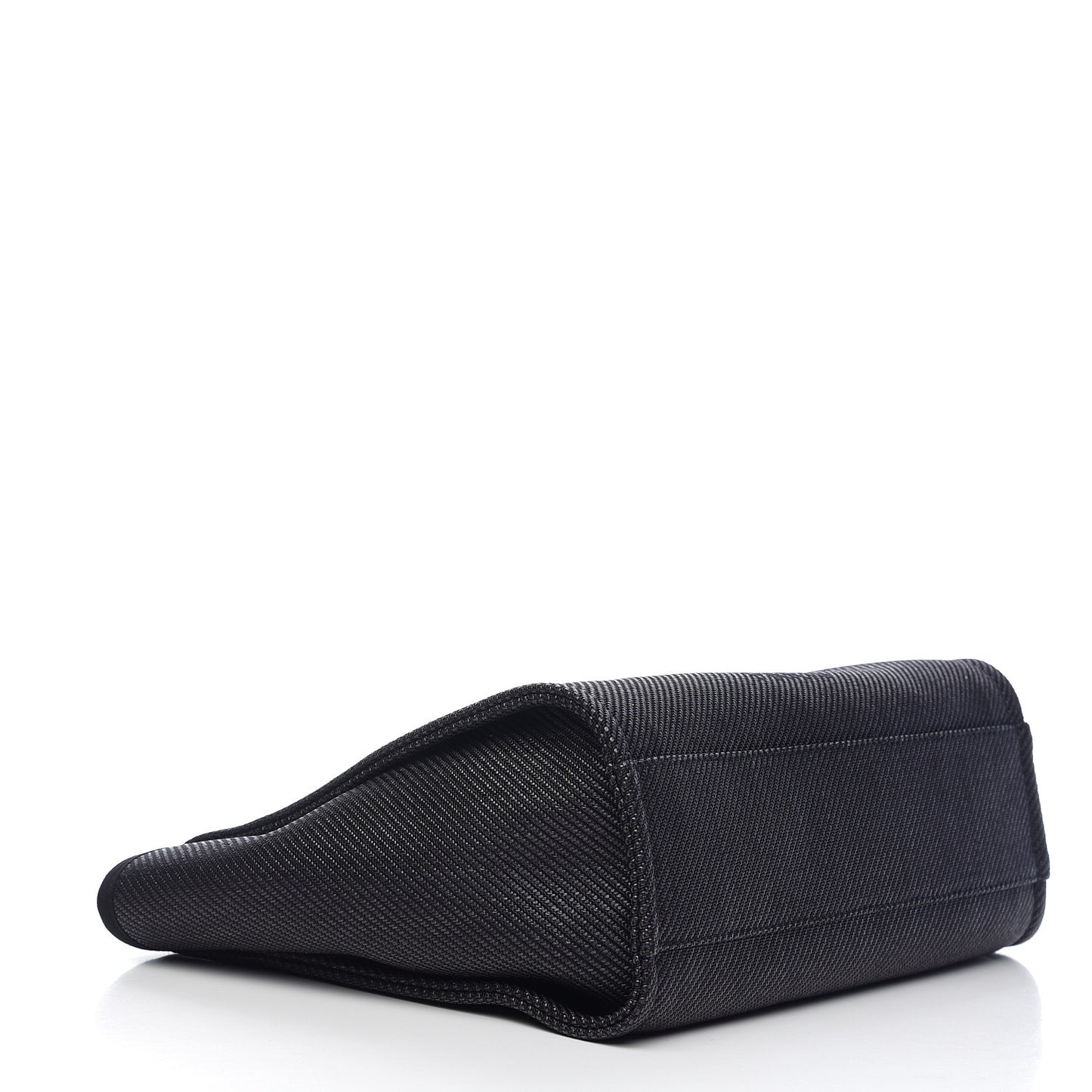 Mixed Fibers Calfskin Small Deauville Tote Black