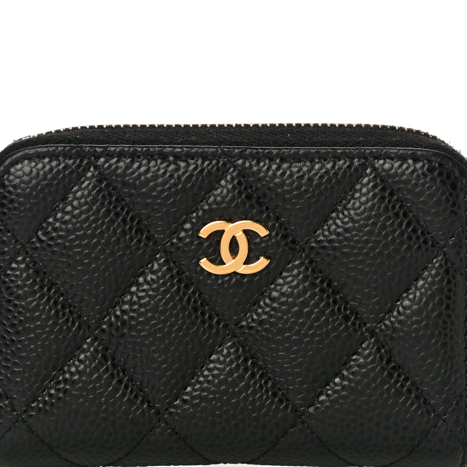 Chanel Caviar Quilted Zip Coin Purse Black 8 of 14
