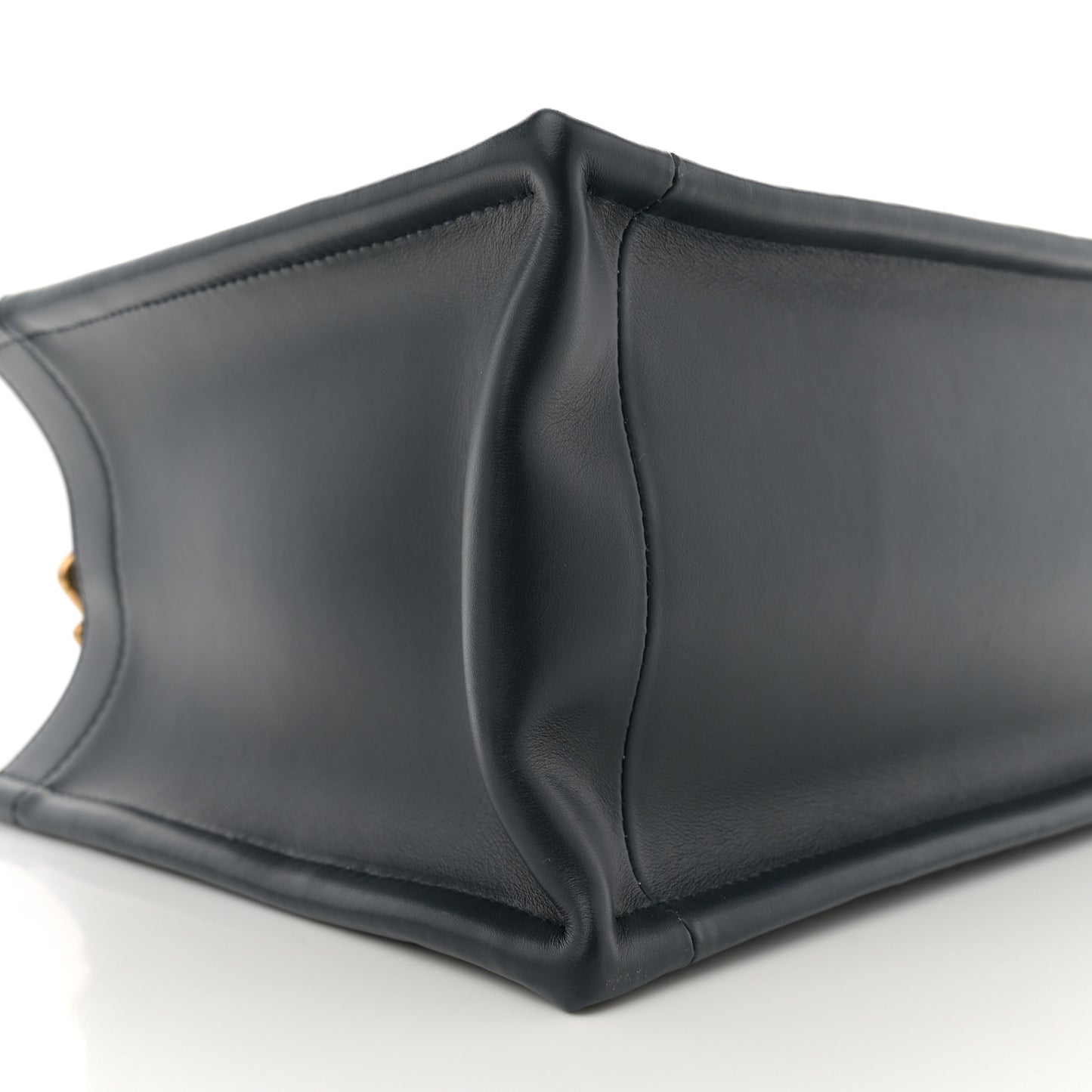 Oblique Calfskin Small Book Tote With Strap Blue Multicolor