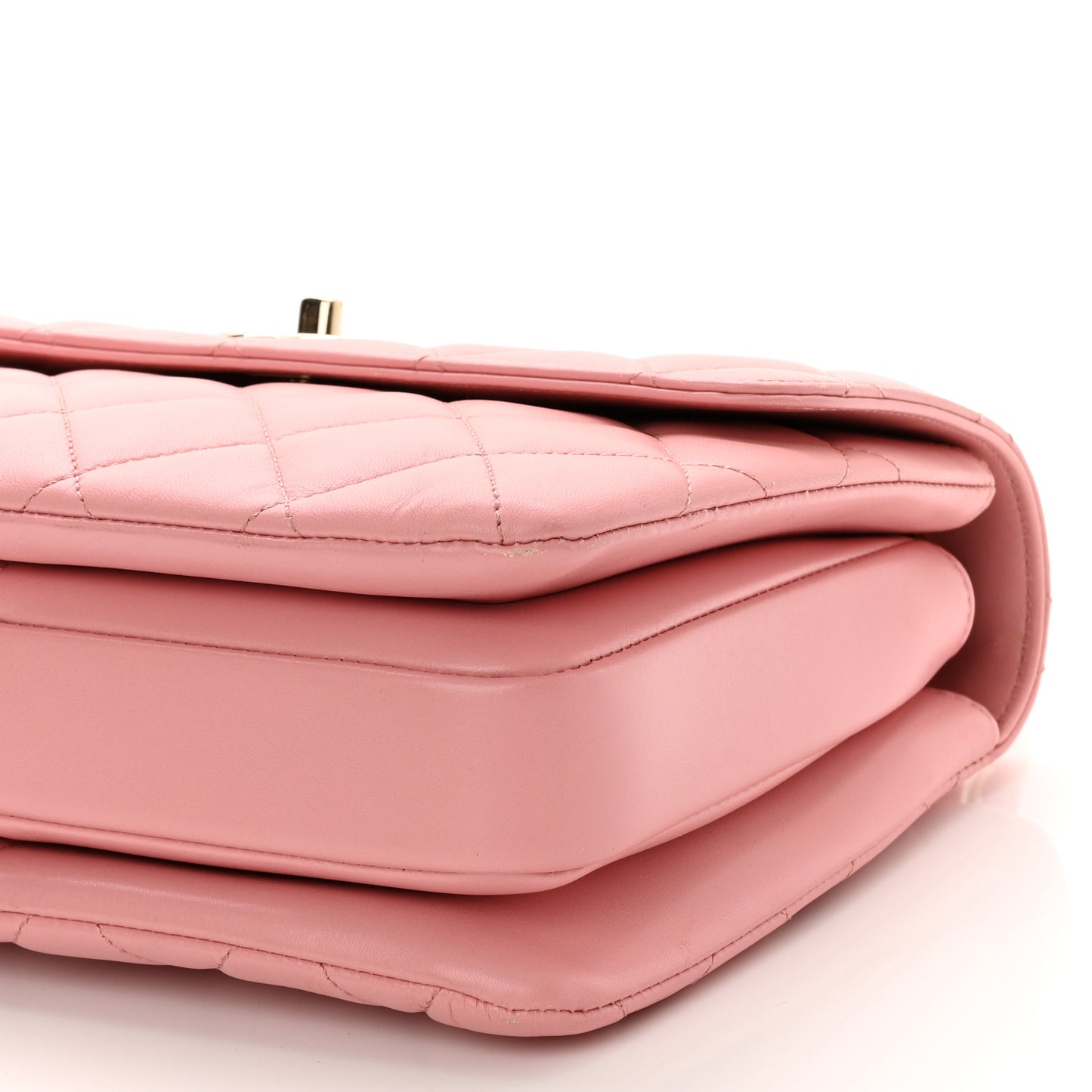 Lambskin Quilted Small Trendy CC Flap Dual Handle Bag Light Pink