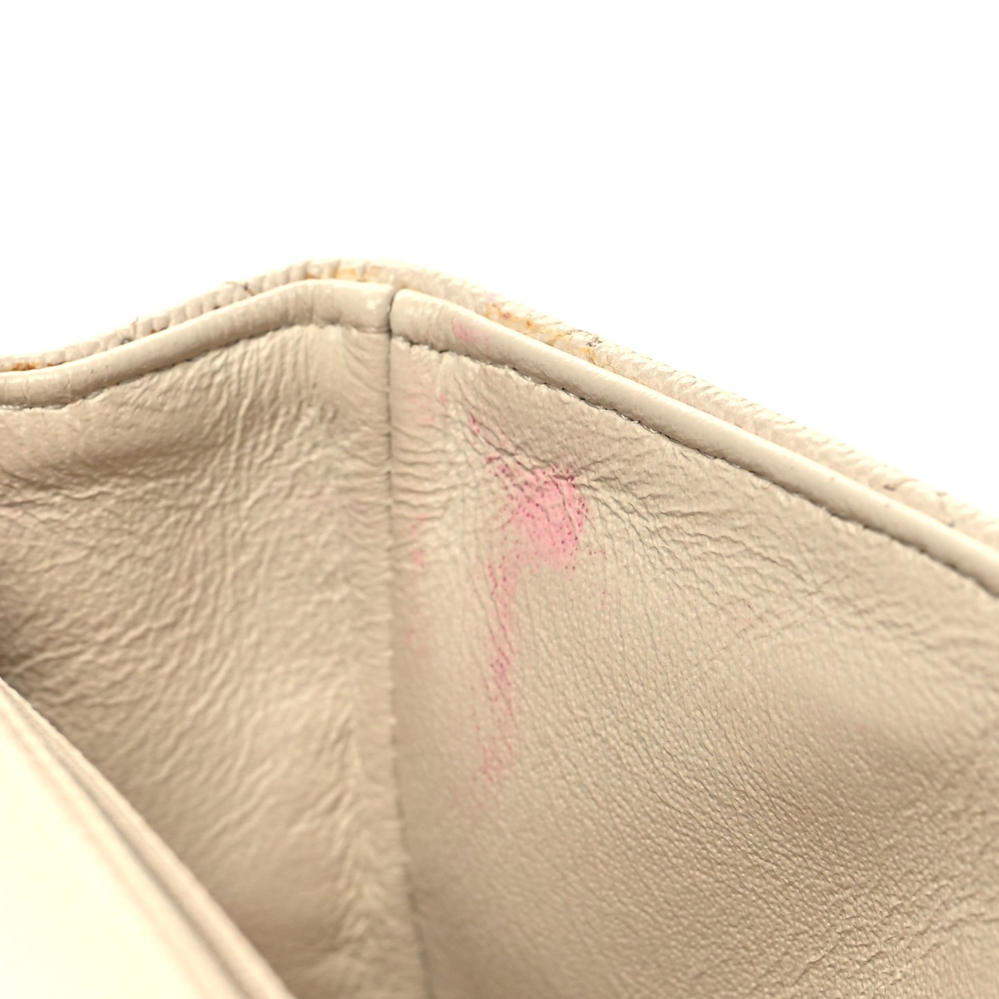 Caviar Quilted Mini Rectangular Flap Light Beige