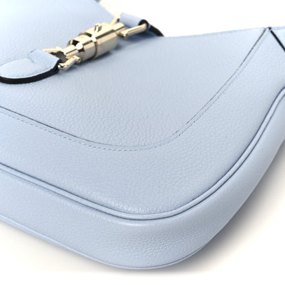 Gucci Grained Calfskin Web Medium Jackie 1961 Hobo Light Blue 10 of 10
