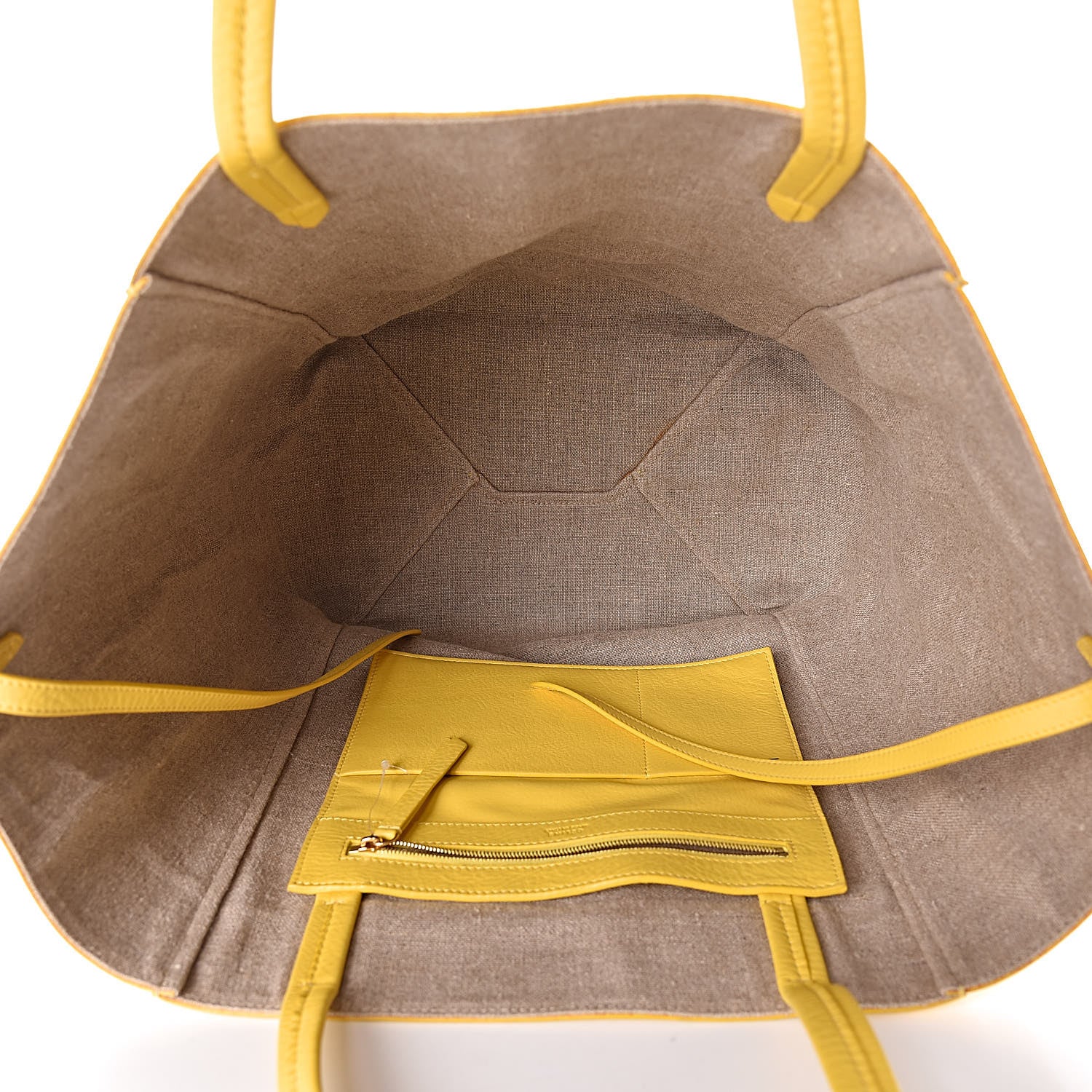 Celine Supple Calfskin Medium Horizontal Cabas Phantom Sun Yellow 5 of 12