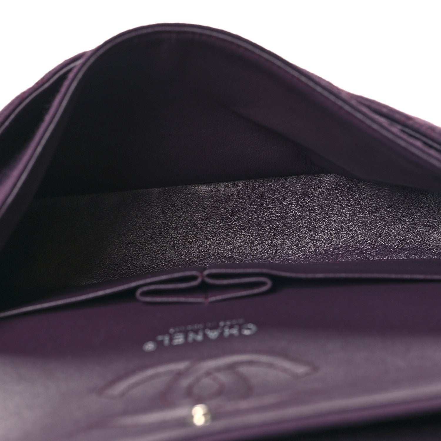 Chanel Jersey Quilted Medium Double Flap Purple 5 of 11