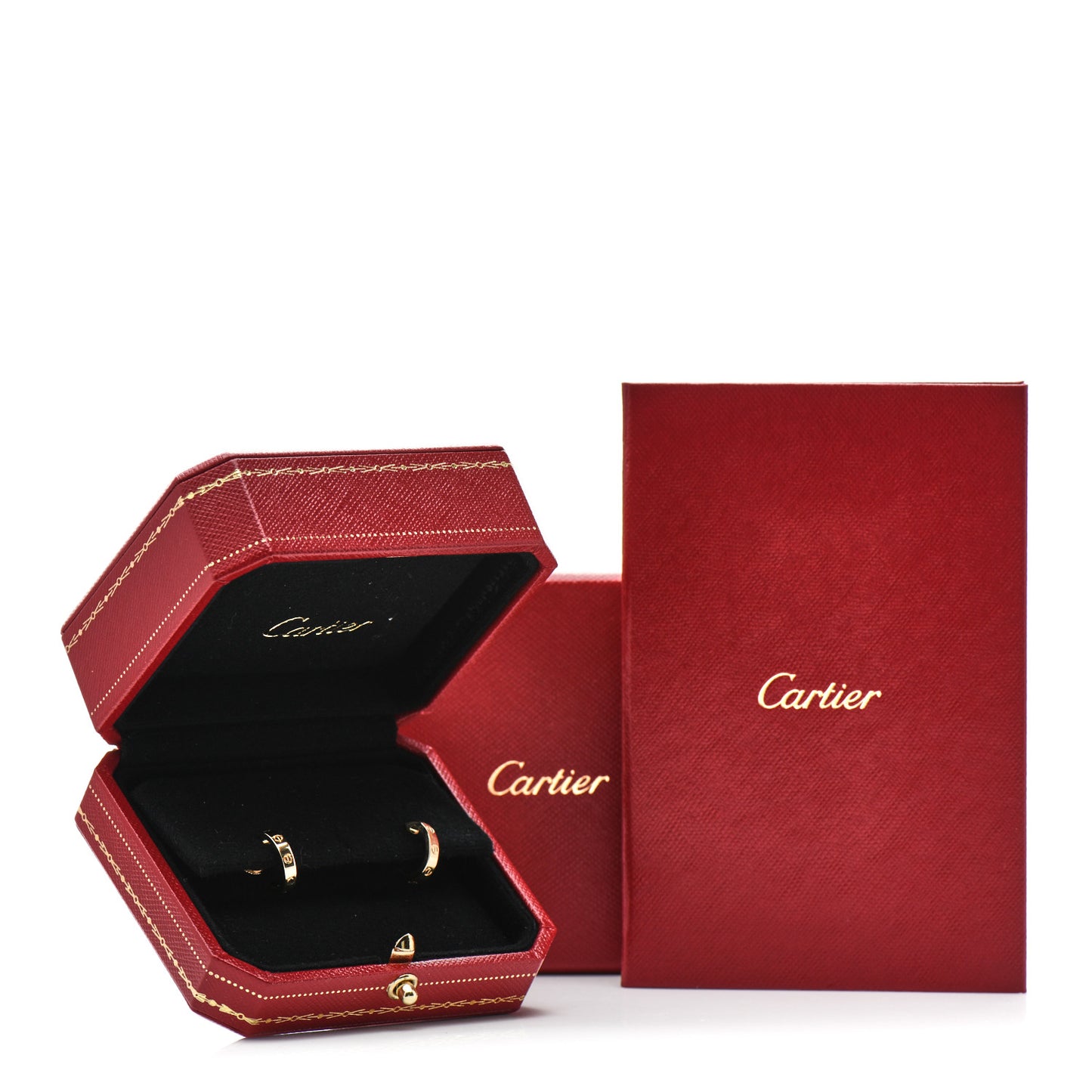 18K Yellow Gold Small LOVE Hoop Earrings