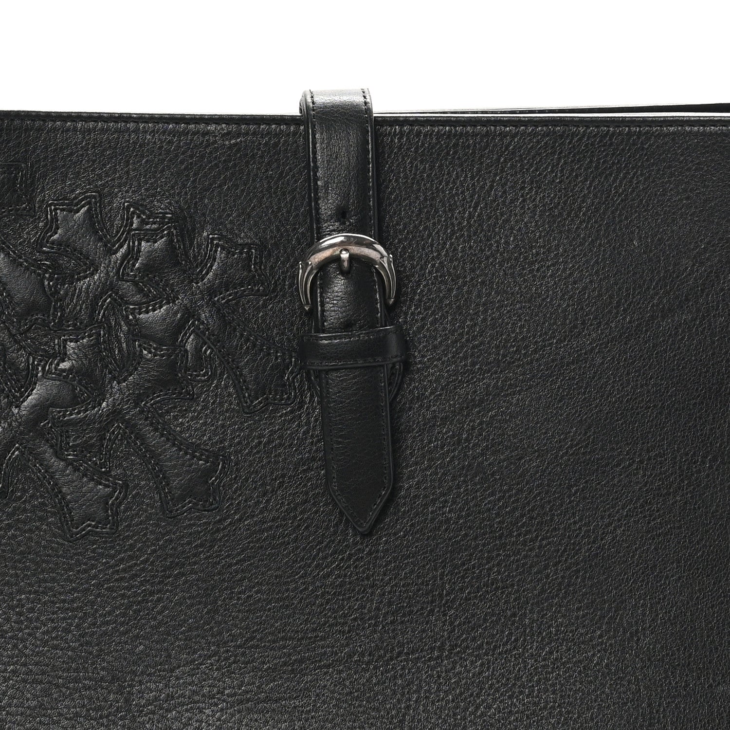 Chrome Hearts Grained Calfskin Cross Clutch Black 6 of 8