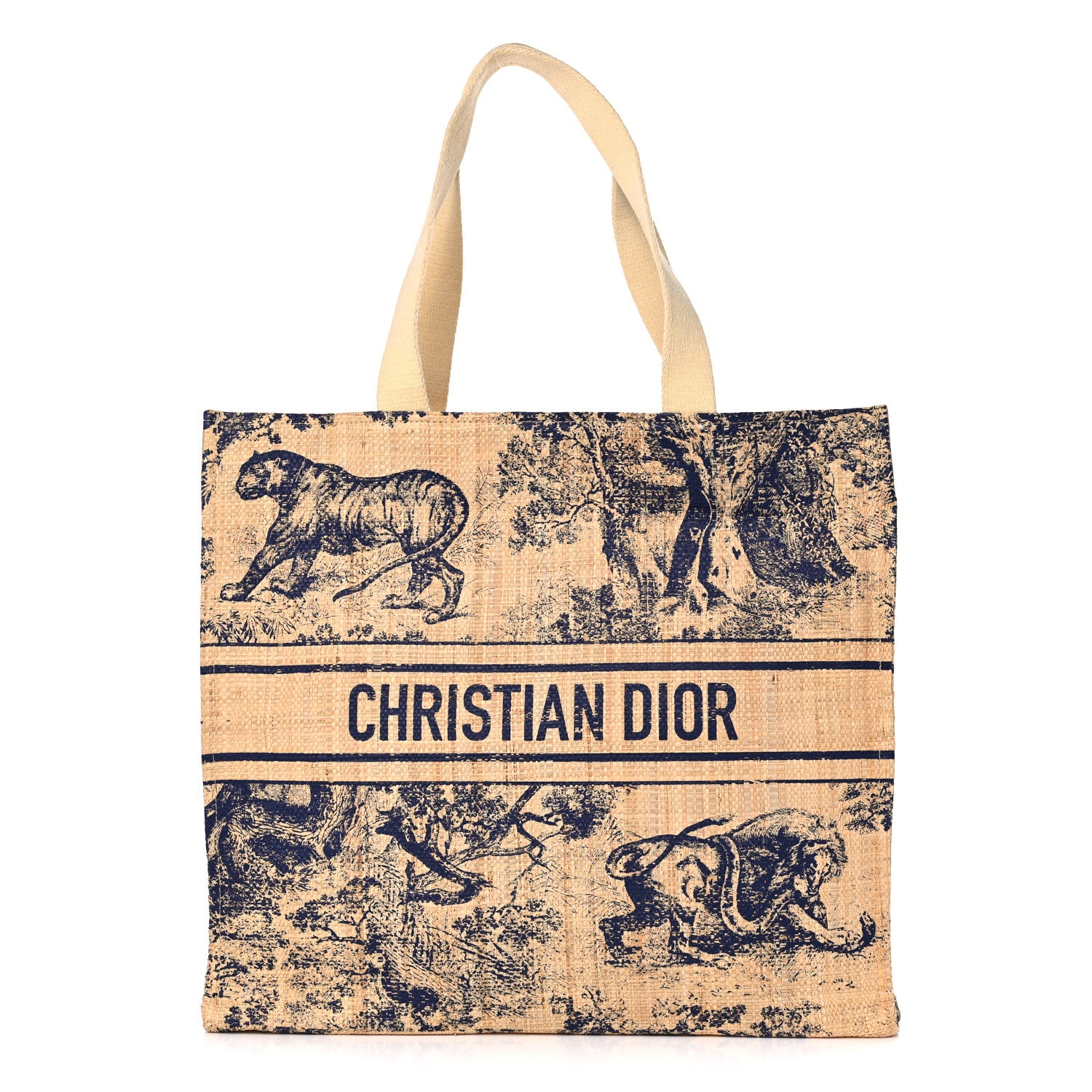 Christian Dior Straw Dioriviera Tote Beige 1 of 8