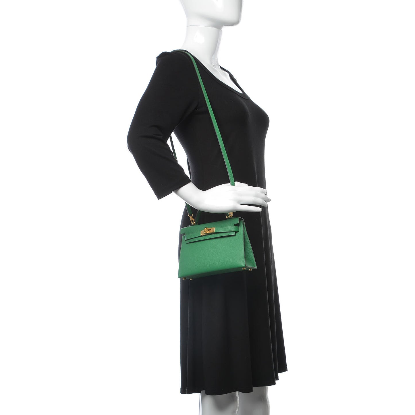 Epsom Mini Kelly Sellier 20 Cactus Paille