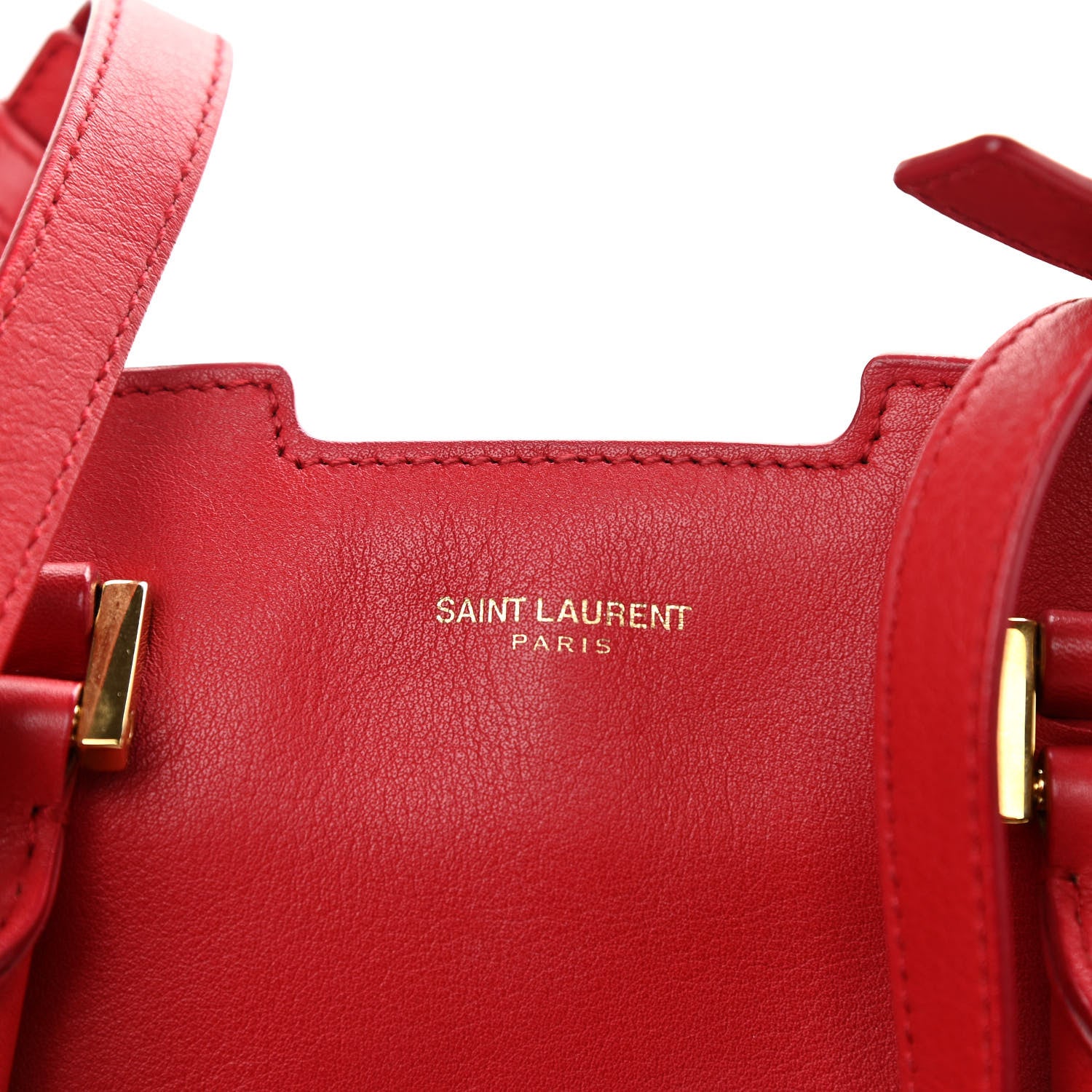 Saint Laurent Calfskin Small Classic Y Cabas Red 6 of 19