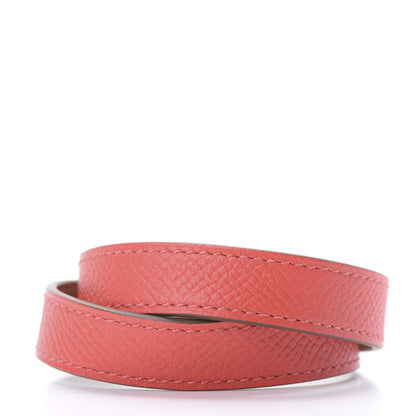 Hermes Epsom Kelly Double Tour Bracelet S Rose Jaipur 3 of 6