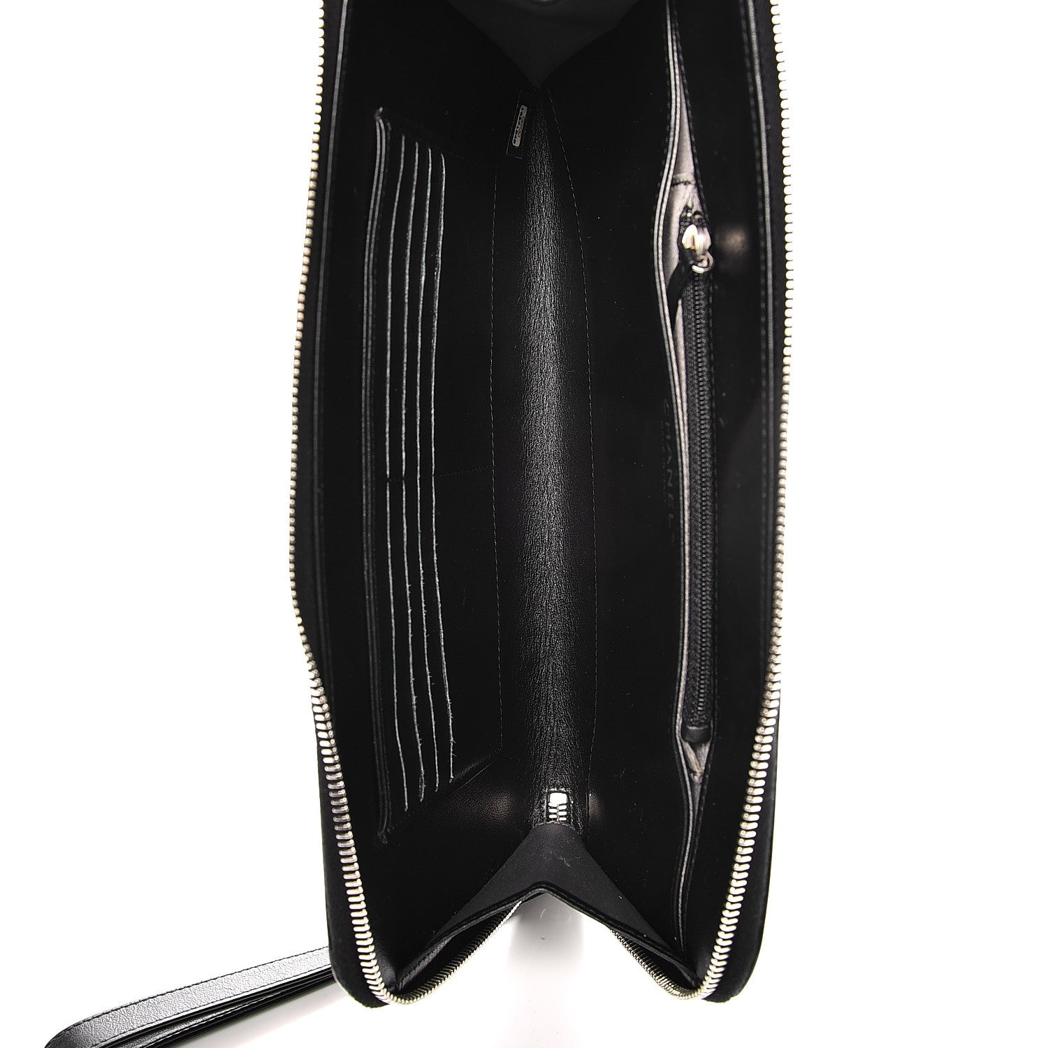 Chanel Vinyl Patent Lipstick Wristlet Wallet Black 11 of 13
