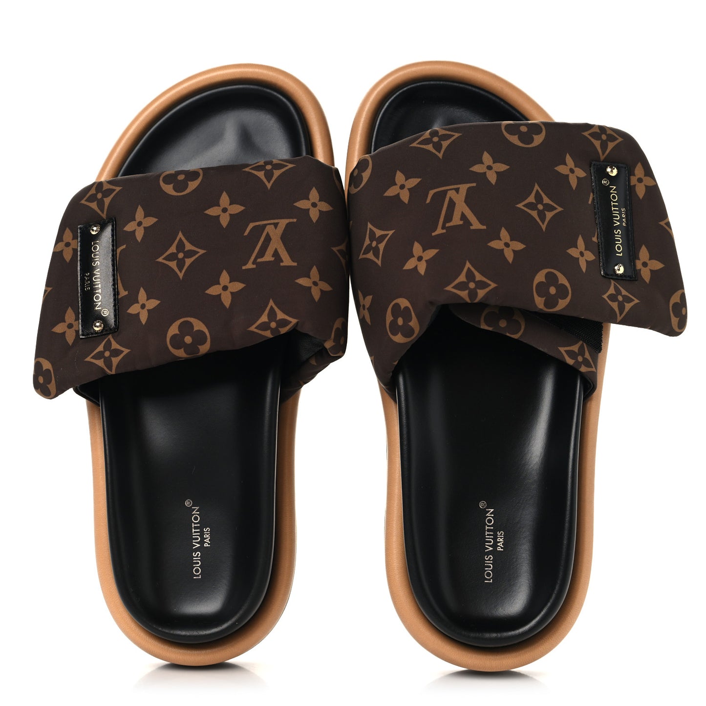 Nylon Monogram Pool Pillow Comfort Mule 39 Cacao Brown
