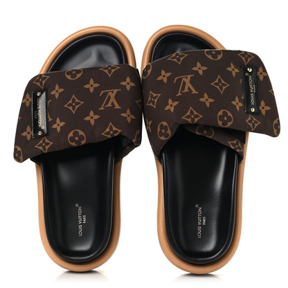 Louis Vuitton Nylon Monogram Pool Pillow Comfort Mule 39 Cacao Brown 2 of 10