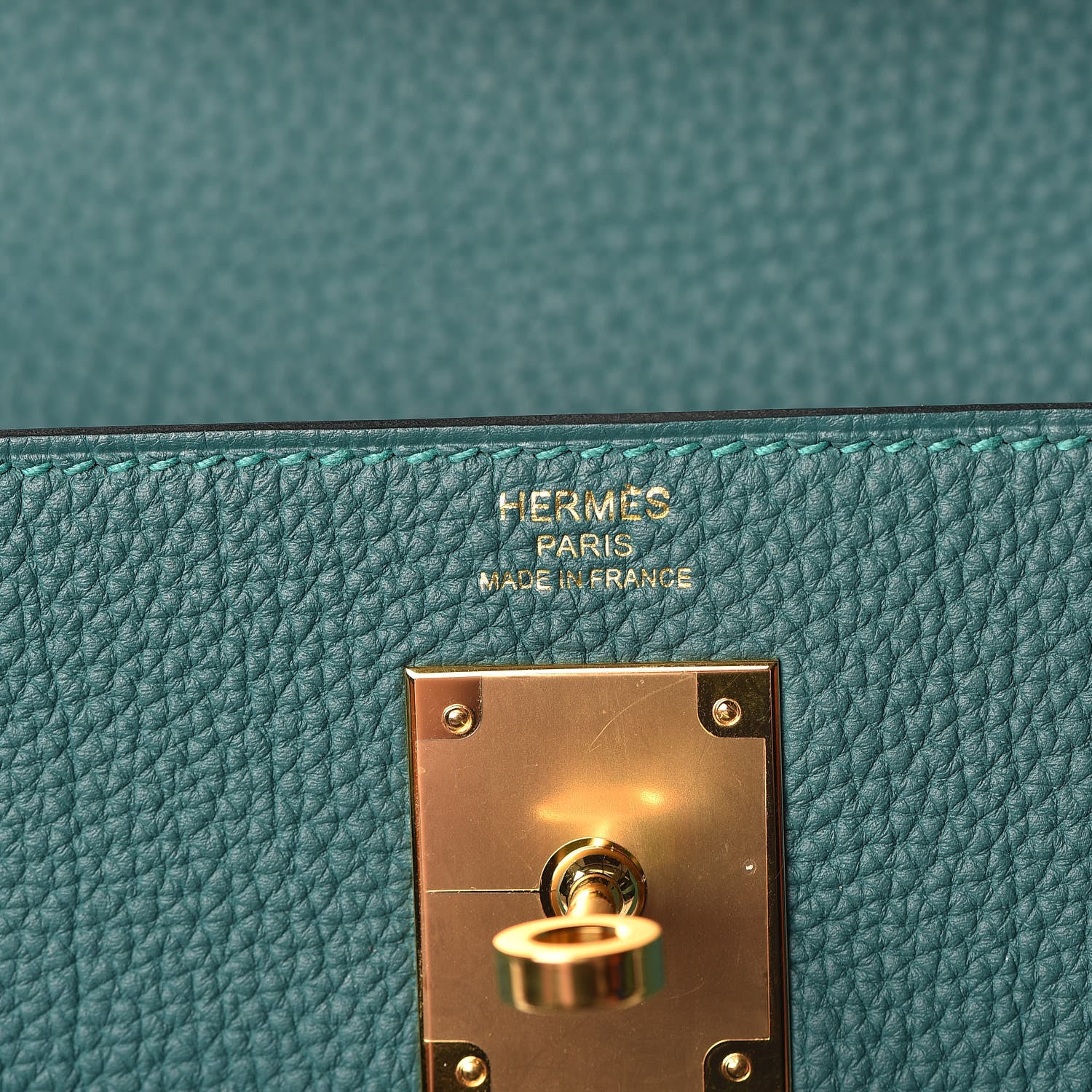 Hermes Togo Kelly Retourne 28 Malachite 30 of 37
