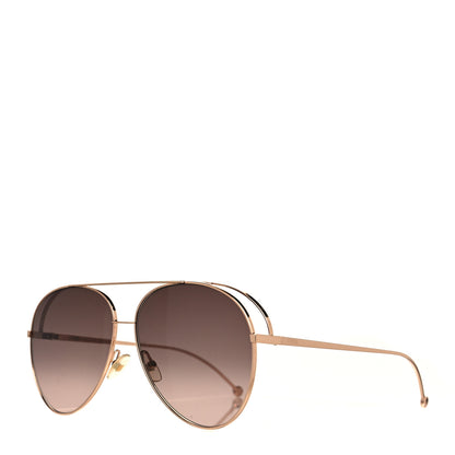 Fendi Metal Aviator Sunglasses FF0286/S Gold 1 of 7