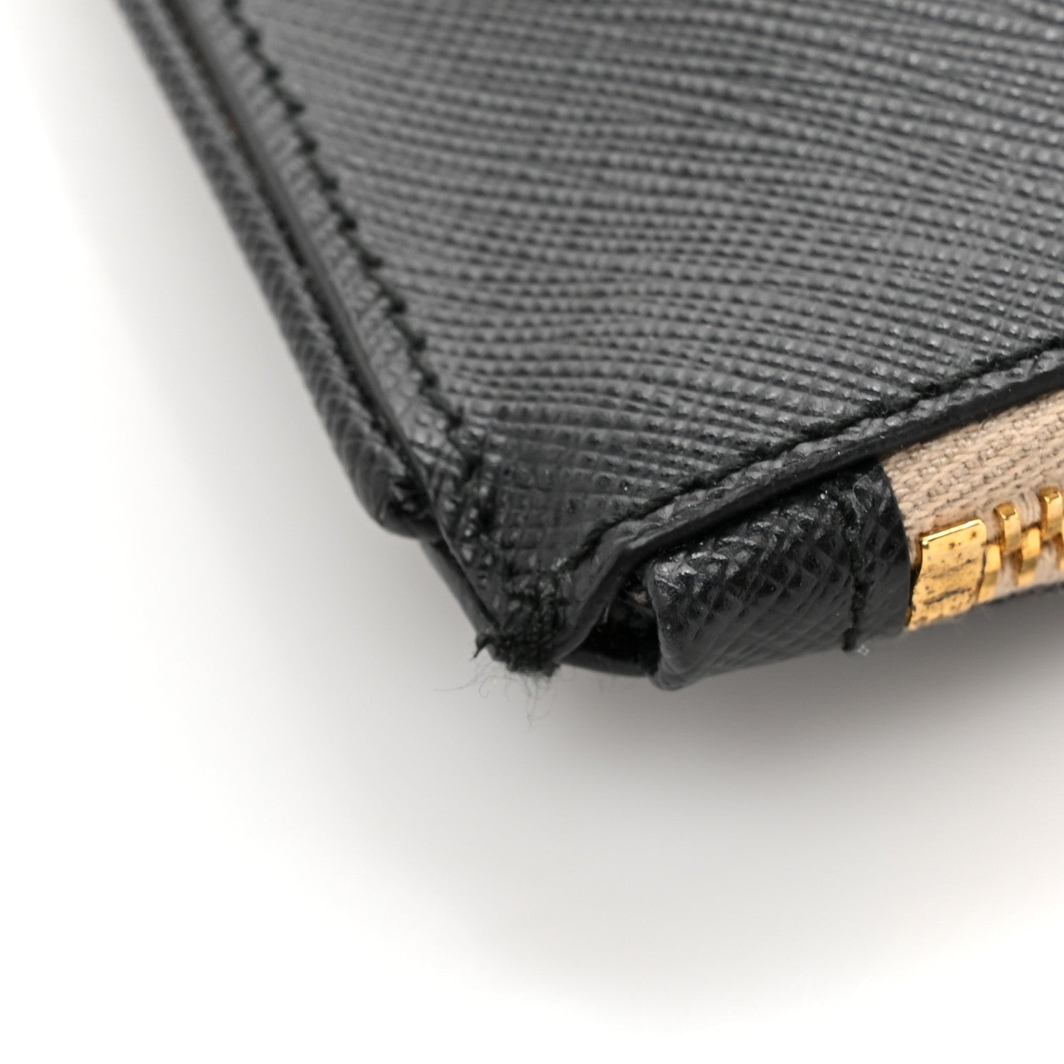 Prada Saffiano Lux Colorblock Clutch Black Talco 8 of 9
