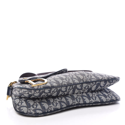 Christian Dior Monogram Double Saddle Bag Blue 4 of 10