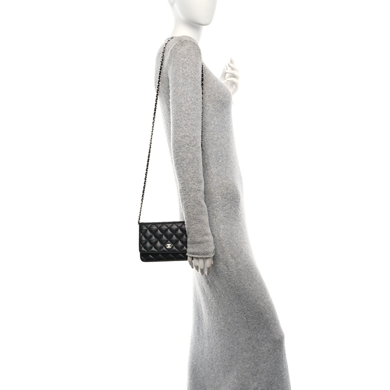 Chanel Caviar Quilted Wallet on Chain WOC Black 2 of 13