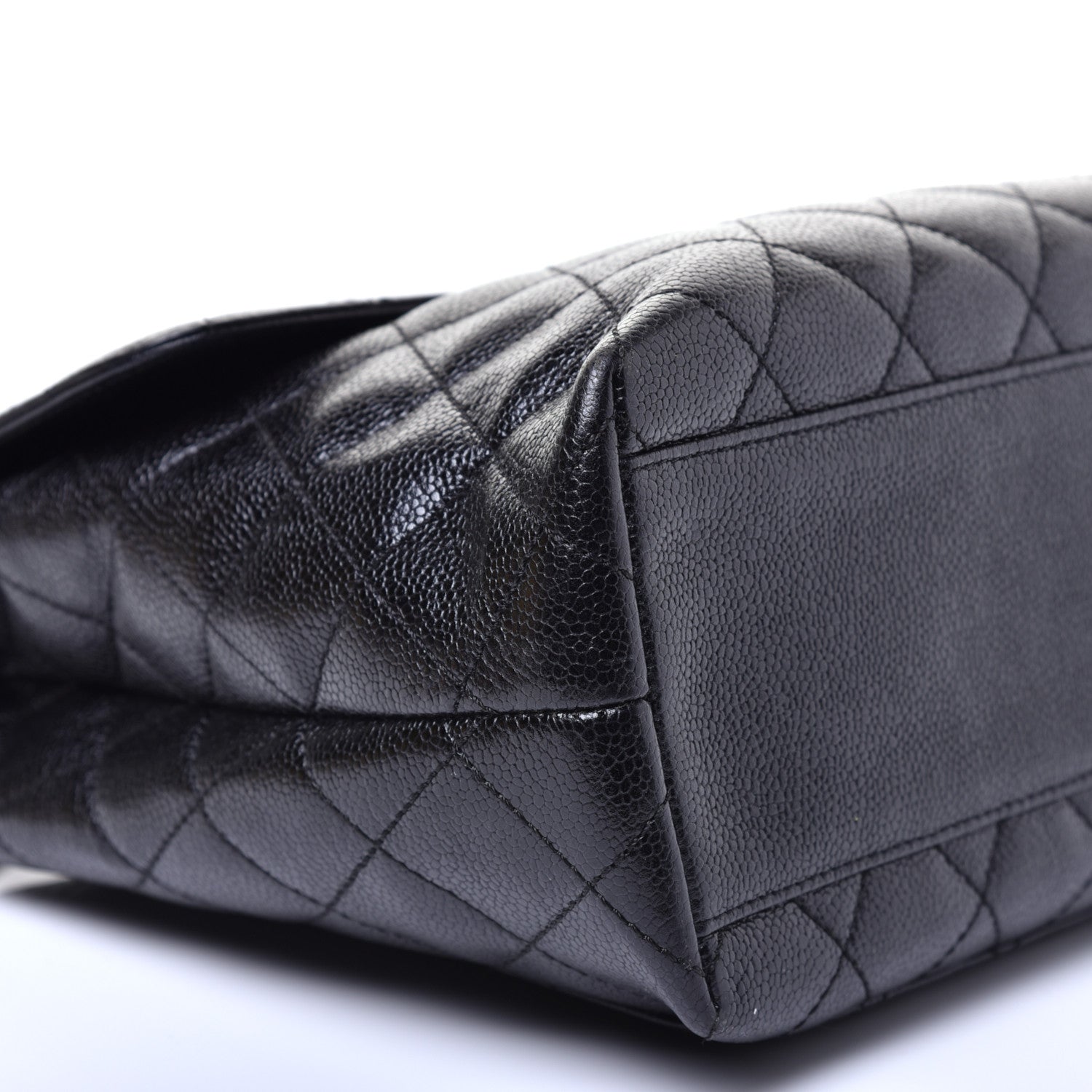 Chanel Caviar Quilted Jumbo Kelly Flap Black 7 of 11