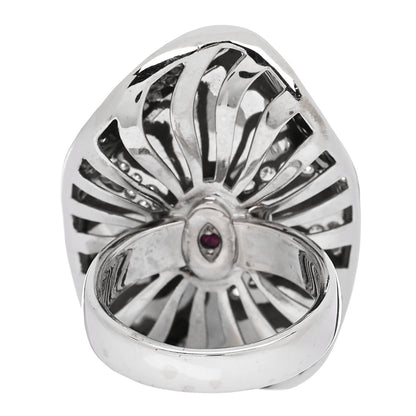 Roberto Coin 18K White Gold Diamond Enamel Ring 53 6.5 Multicolor 4 of 7