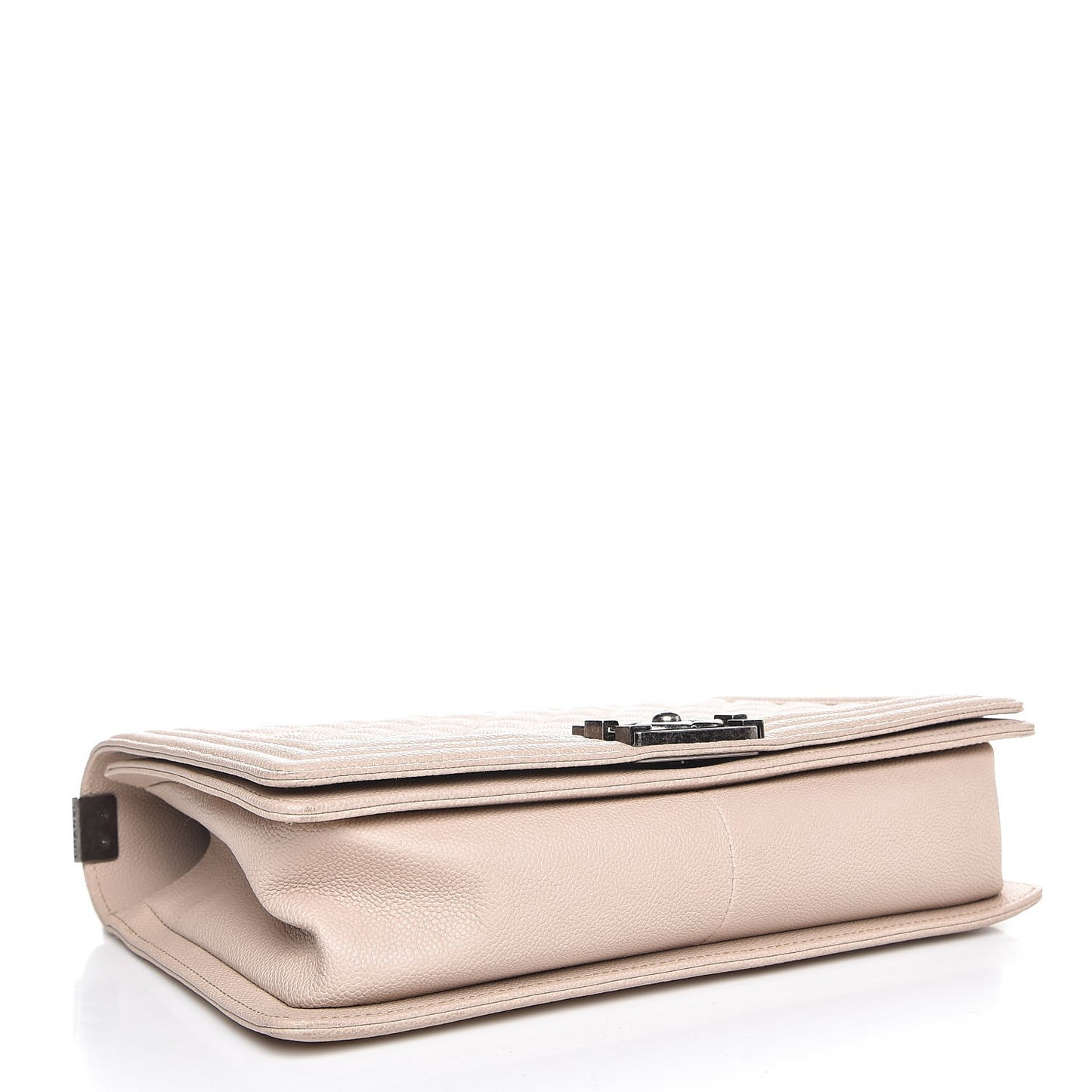Caviar Quilted New Medium Boy Flap Beige Clair