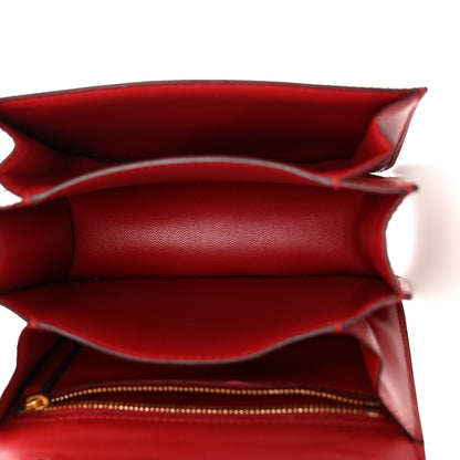 Celine Smooth Calfskin Small Classic Box Flap Bag Red 5 of 13