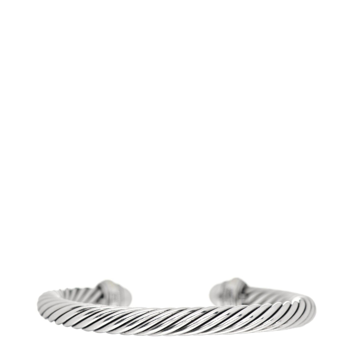 Sterling Silver 14K Yellow Gold Pearl 7mm Cable Classics Bracelet