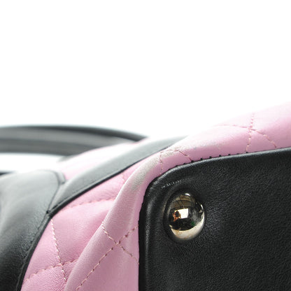 Chanel Calfskin Quilted Large Cambon Tote Pink Black 10 of 13