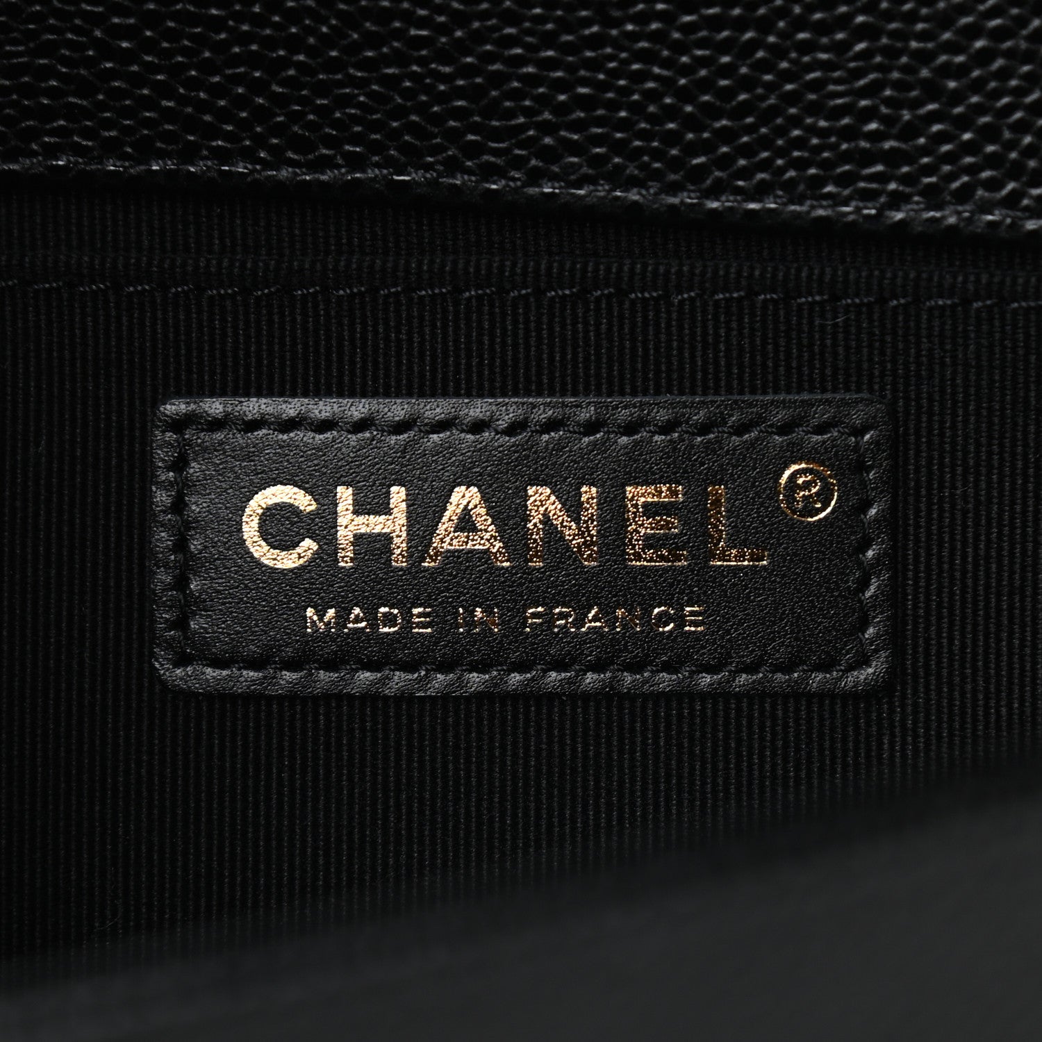 Chanel Caviar Chevron Quilted Medium Boy Flap Black 6 of 9