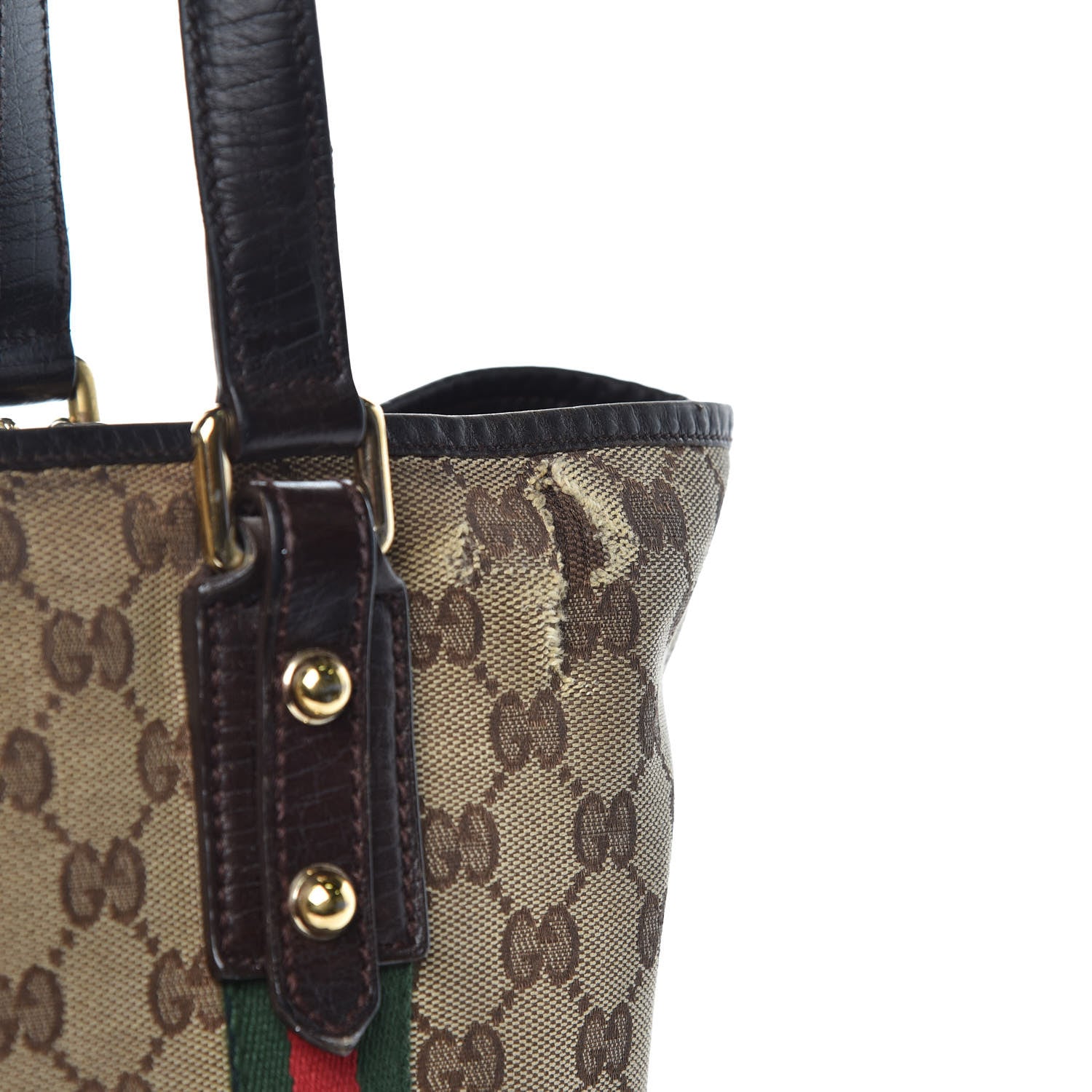 Gucci Monogram Medium Jolicoeur Tote Dark Brown 16 of 20
