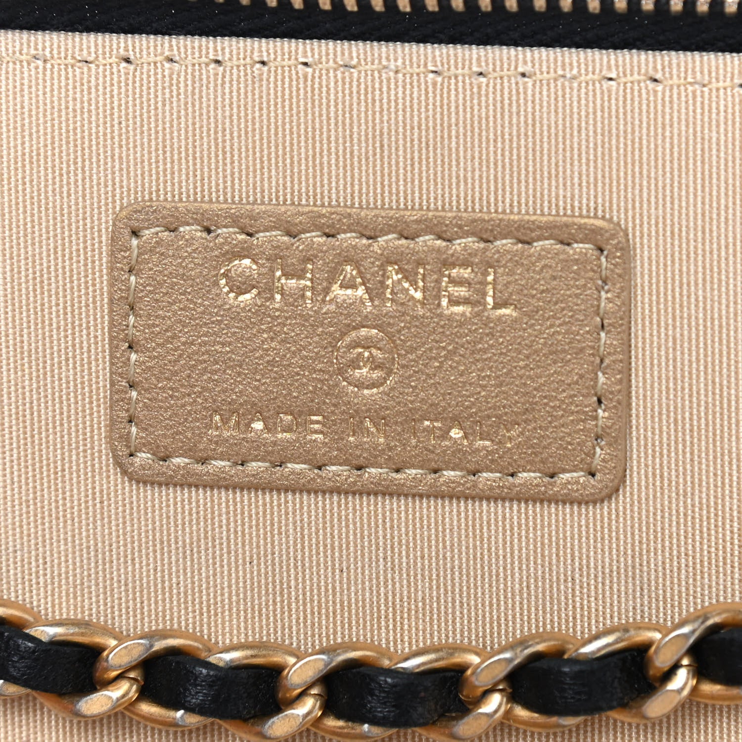 Chanel Lambskin Quilted Pearl Crush Small Vanity Case With Chain Black 6 of 9