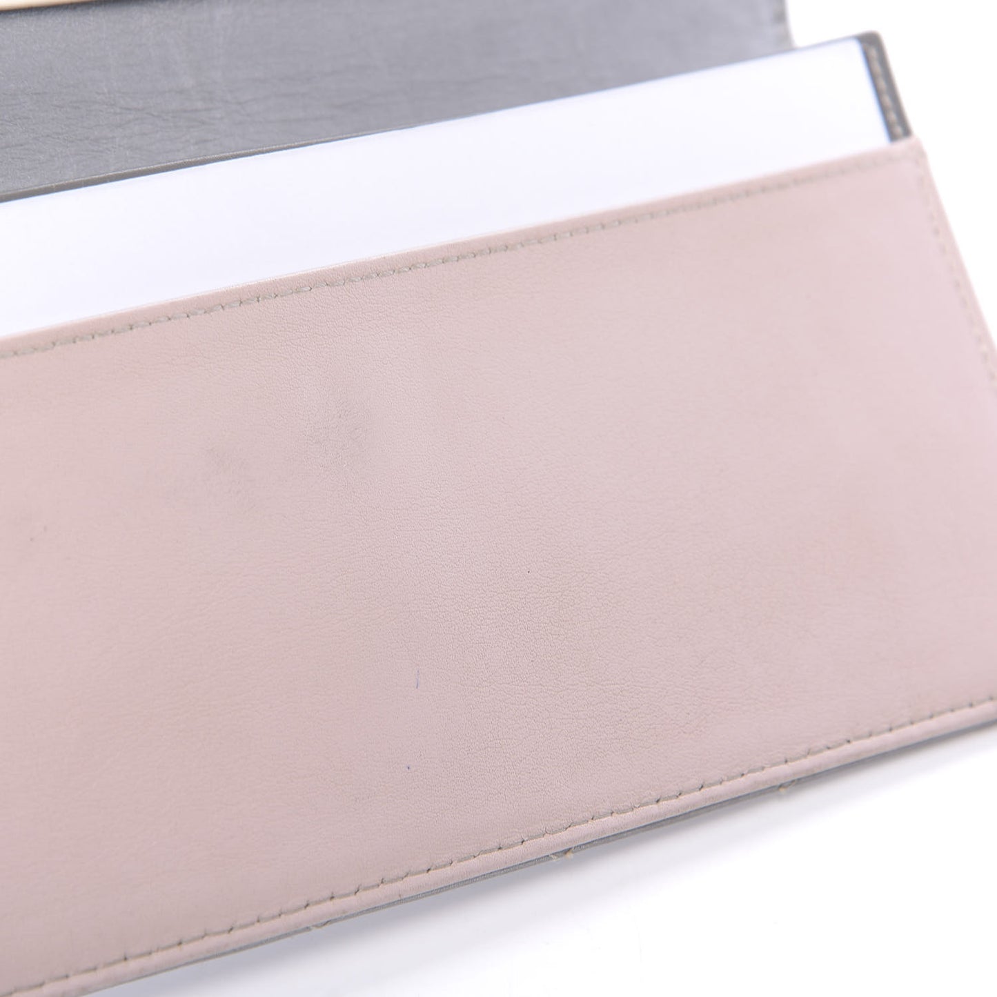 Aged Metallic Calfskin Large Palette Flap Wallet Silver