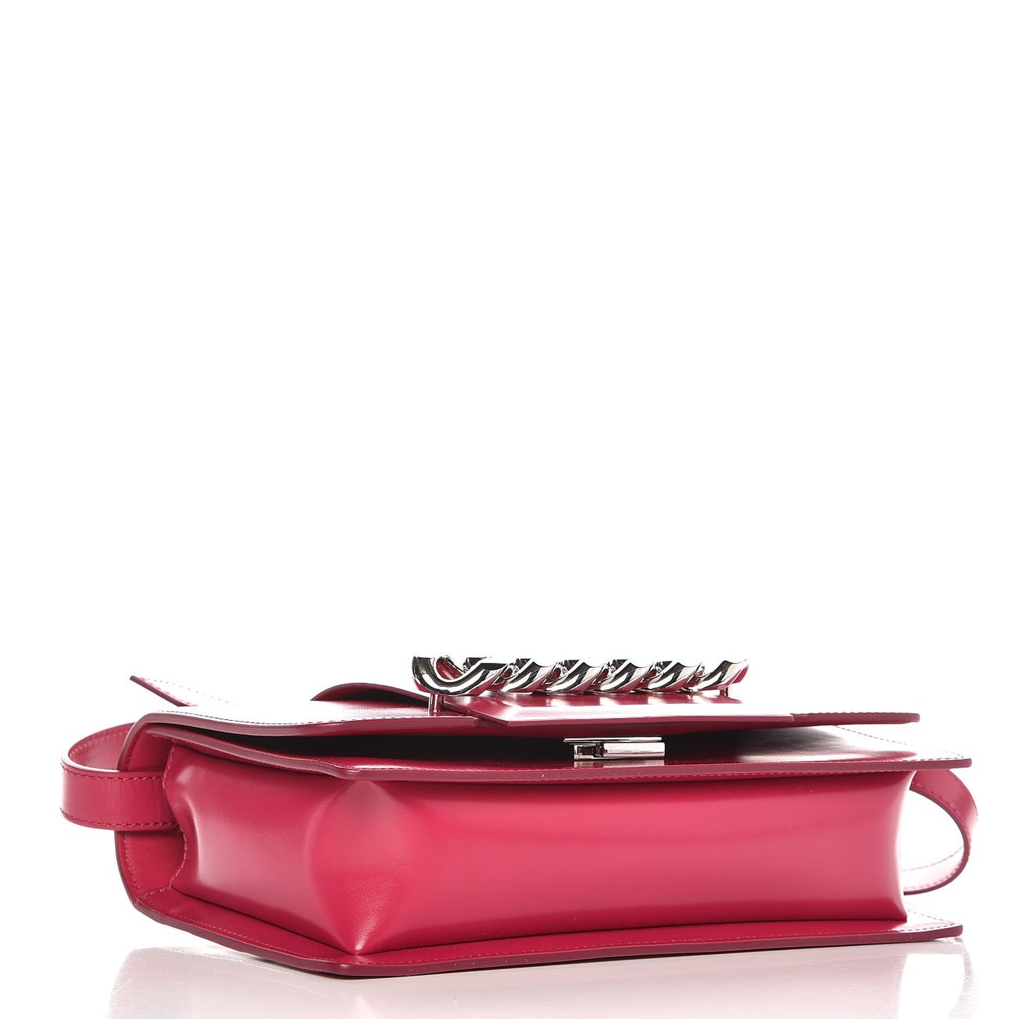 Calfskin Infinity Flap Bag Fuchsia