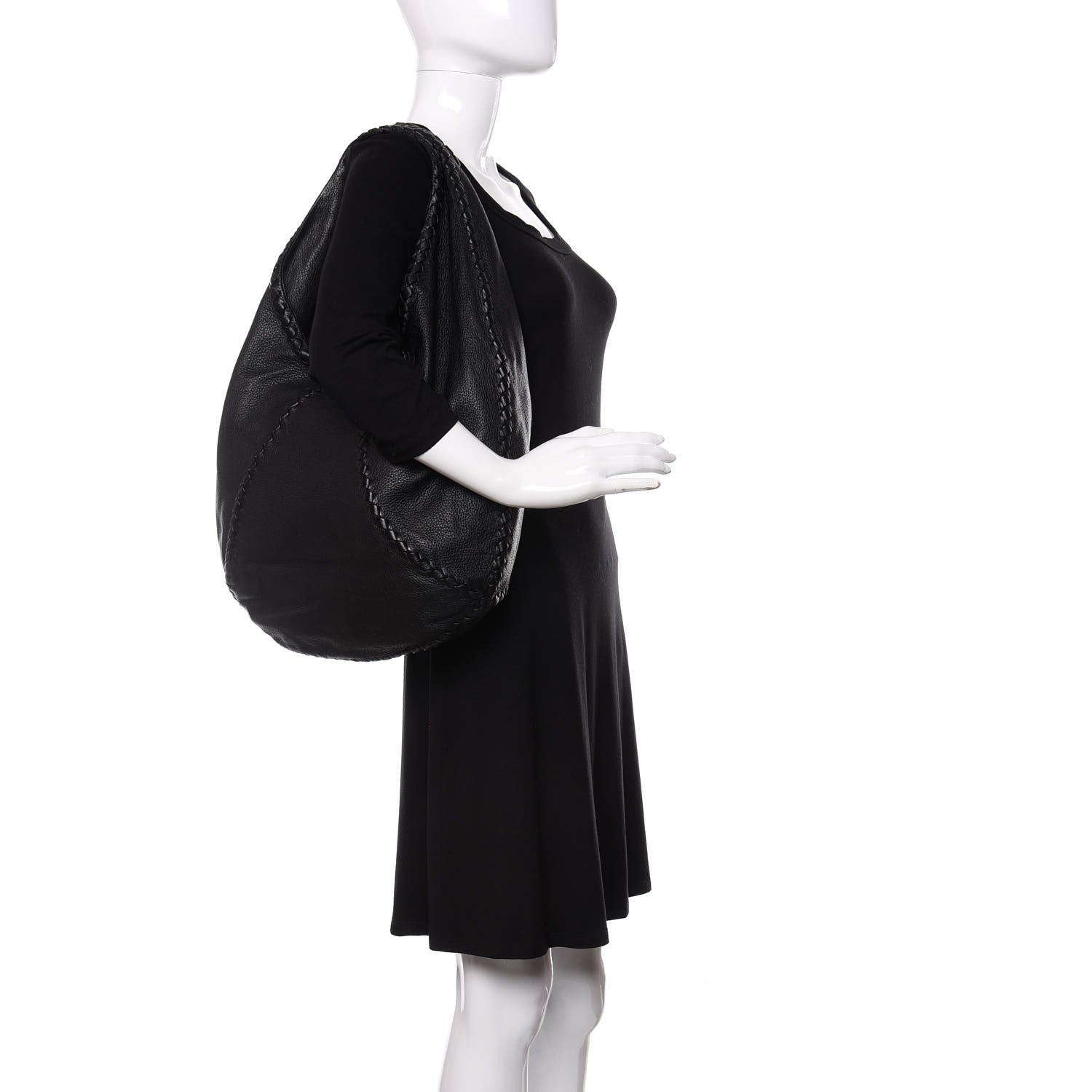Bottega Veneta Cervo Deerskin Large Hobo Black 2 of 14