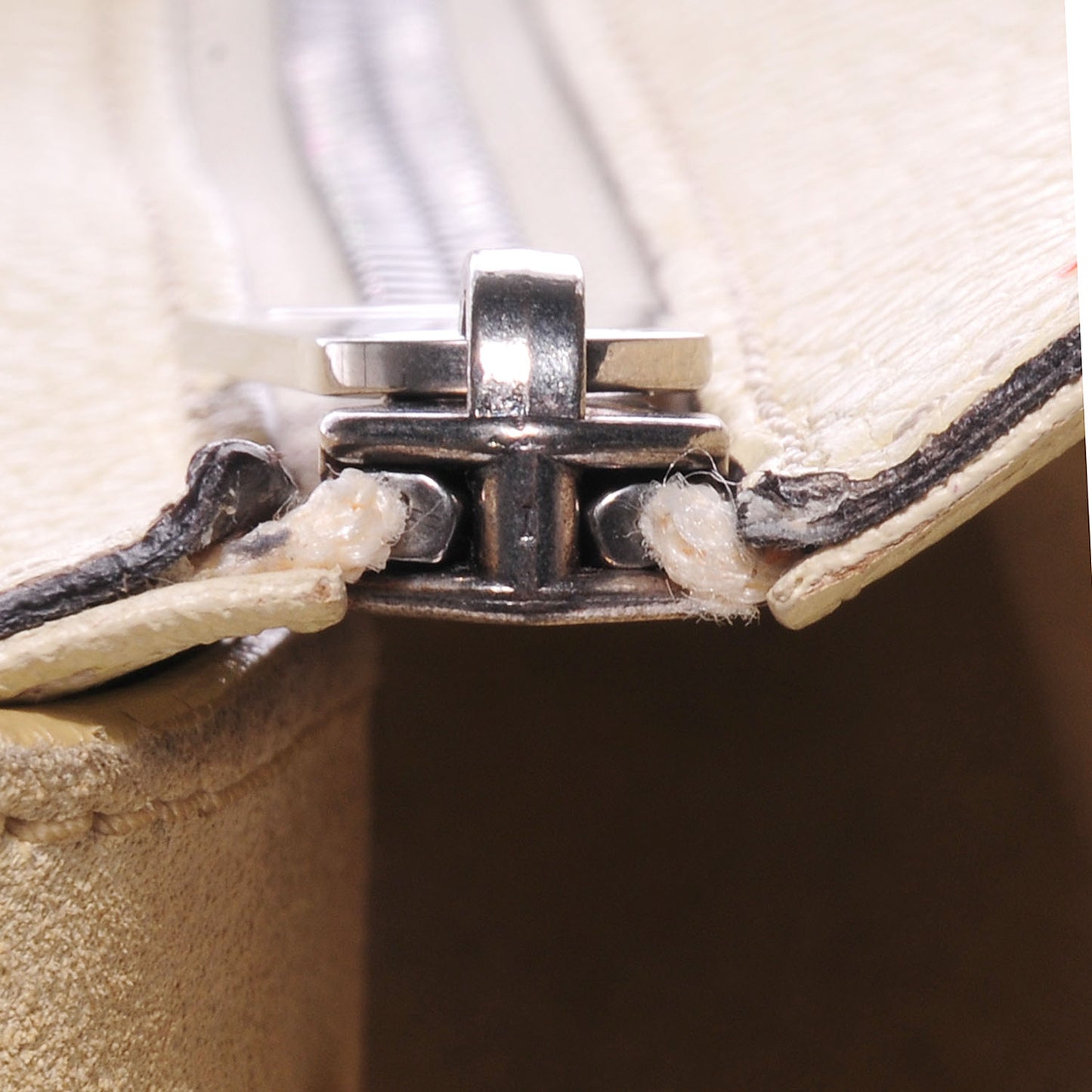 Drummed Calfskin Suede Medium Trapeze Butter