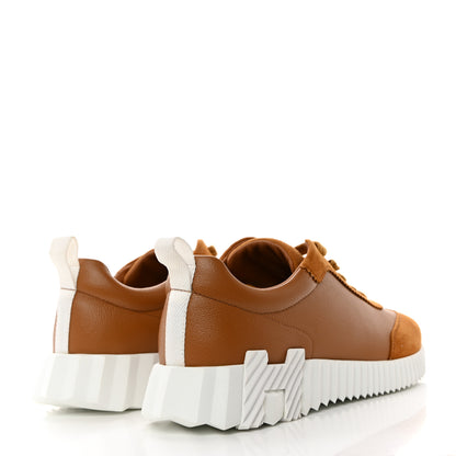 Hermes Sport Goatskin Suede Goatskin Womens Bouncing Sneakers 38 Naturel 4 of 8