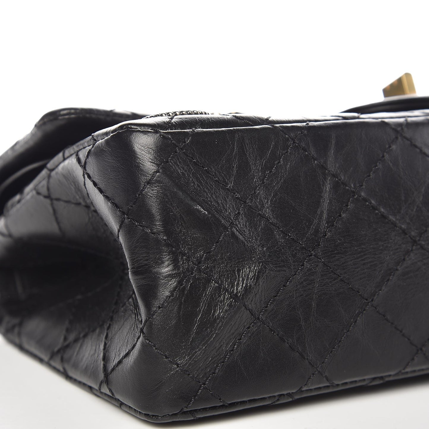 Aged Calfskin Quilted Casino 2.55 Reissue 225 Flap Black