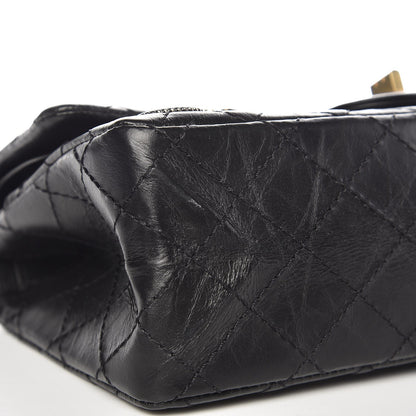 Chanel Aged Calfskin Quilted Casino 2.55 Reissue 225 Flap Black 9 of 10