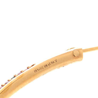 Fendi Metal Crystal Large F is Fendi Hoop Earrings Pink Gold 5 of 6