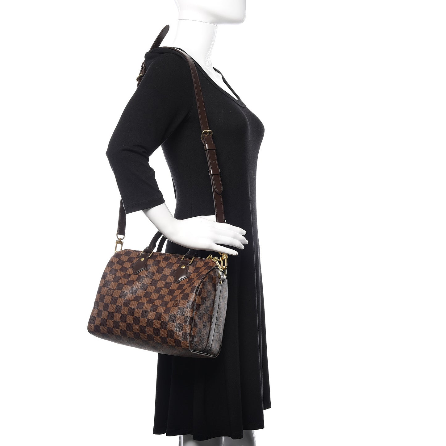 Damier Ebene Speedy Bandouliere 25