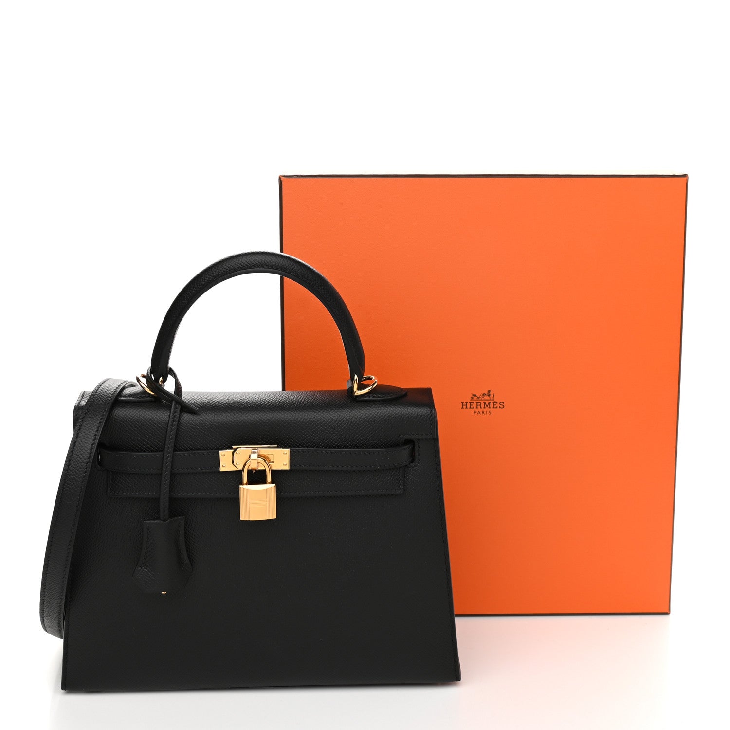 Hermes Epsom Kelly Sellier 25 Black 10 of 10